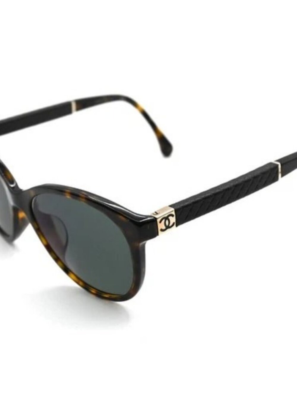 CHANEL CC Logos Sunglasses Eye Were Plastic Metal Brown 3229-Q-A 67KC557 - Picture 3 of 15